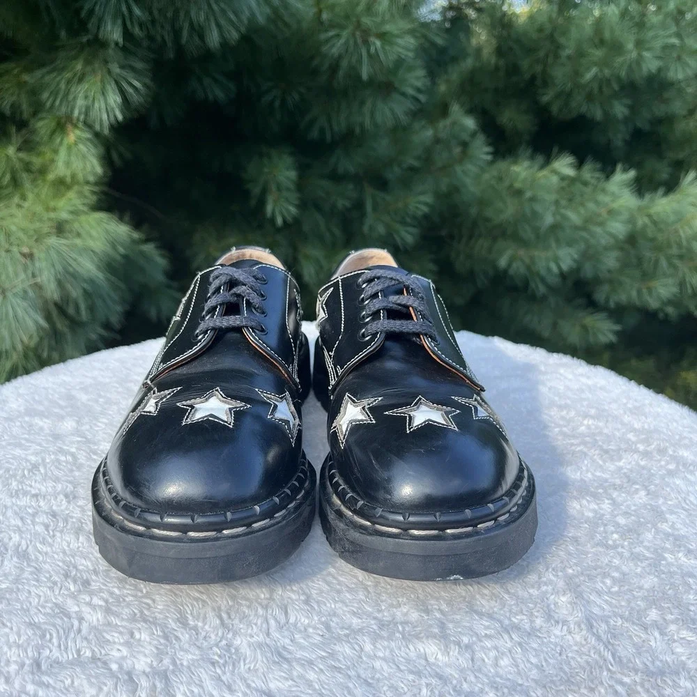 Vintage 90s Tredair Star Derby Shoe Mens US 8 | UK 7 Black White Leather England